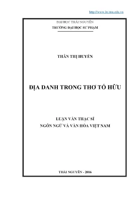 Khám Phá Địa Danh Trong Thơ Tố Hữu