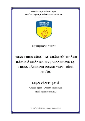 Hoàn thiện công tác chăm sóc khách hàng dịch vụ