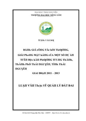 Đánh giá công tác bồi thường giải phóng mặt bằng tại