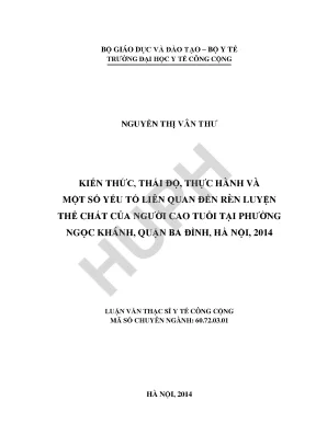 Nghiên Cứu Về Rèn Luyện Thể Chất Của Người Cao Tuổi Tại