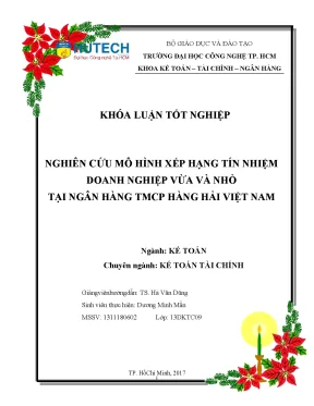 Nghiên Cứu Mô Hình Xếp Hạng Tín Nhiệm Doanh Nghiệp Vừa