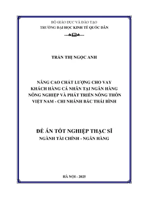 Nâng cao chất lượng cho vay khách hàng cá nhân tại Ngân