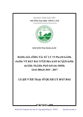 Đánh Giá Giá Trị Đất Đai Tại Thái Nguyên: Nghiên Cứu Từ