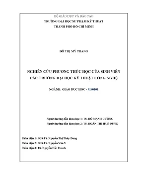 Nghiên Cứu Phương Thức Học Của Sinh Viên Ngành Kỹ Thuật