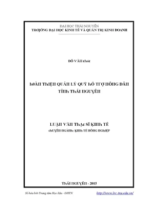 Quản lý quỹ hỗ trợ tại Thái Nguyên: Hiệu quả và thách thức