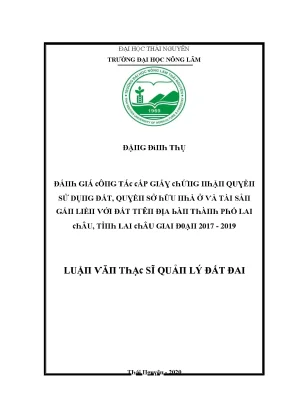 Quản lý đất đai tại Thái Nguyên: Nghiên cứu và đánh giá