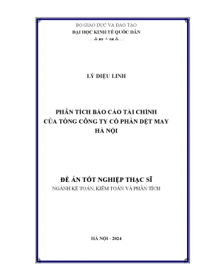 Phân Tích Báo Cáo Tài Chính Tổng Công Ty Cổ Phần Dệt May 
