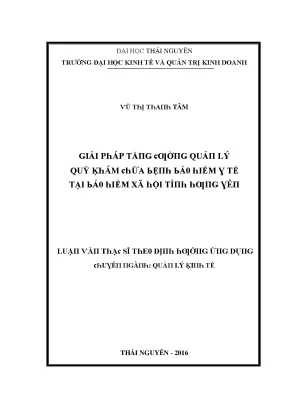 Quản lý quỹ khám chữa bệnh tại Thái Nguyên
