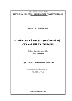 Nghiên Cứu Kỹ Thuật Tạo Bóng Bề Mặt Vật Thể Trong Khoa
