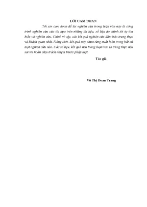 Cam Đoan Nghiên Cứu Luận Văn: Đảm Bảo Trung Thực và