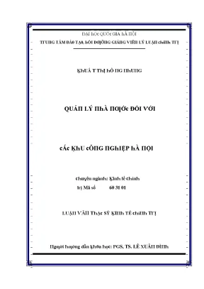Quản lý khu vực đô thị Hà Nội: Nghiên cứu và giải pháp