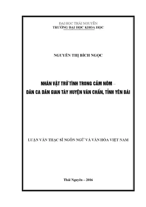 Nghiên Cứu Nhân Vật Trữ Tình Trong Dân Ca Tày Huyện Văn