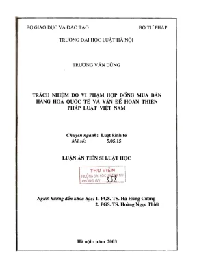 Nâng cao trách nhiệm trong hợp đồng mua bán hàng hóa