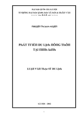 Phát Triển Du Lịch Tại Hà Nội: Nghiên Cứu và Đề Xuất