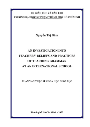 Nghiên cứu về niềm tin và thực hành giảng dạy ngữ pháp