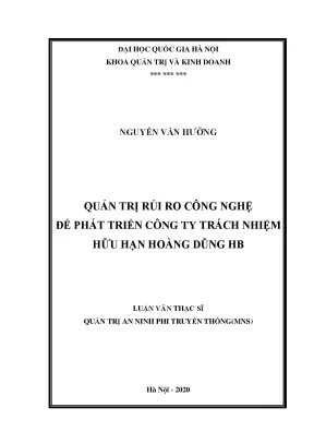 Quản Trị Rủi Ro Công Nghệ: Giải Pháp Phát Triển Doanh Nghiệp