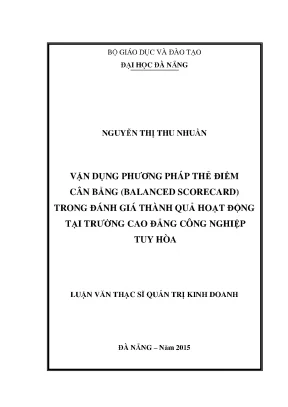 Vận Dụng Thẻ Điểm Cân Bằng Trong Đánh Giá Hoạt Động Tại