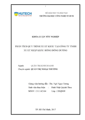 Phân Tích Quy Trình Xuất Khẩu Tại Công Ty TNHH Xuất Nhập