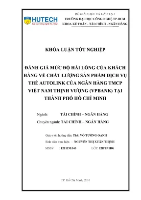 Đánh Giá Mức Độ Hài Lòng Khách Hàng Về Dịch Vụ Thẻ
