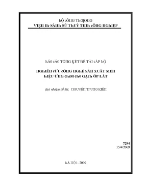Nghiên cứu về hiệu ứng của sứ thuỷ tinh trong sản xuất