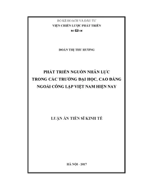 Phát Triển Nguồn Nhân Lực Trong Các Trường Đại Học, Cao