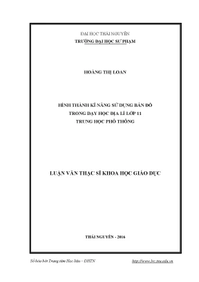 Kỹ Năng Sử Dụng Bản Đồ Trong Dạy Học Địa Lí Lớp 11