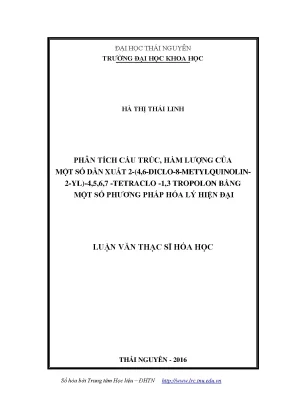 Phân Tích Cấu Trúc và Hàm Lượng Dẫn Xuất Tropolon và