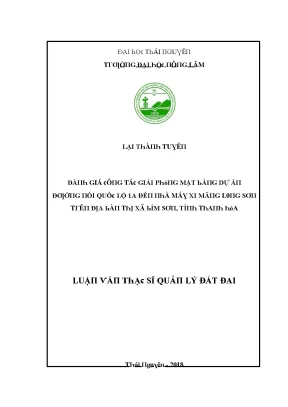 Đánh Giá Giải Phóng Mặt Bằng Dự Án Đường Nối Quốc Lộ 1A