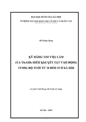 Kỹ Năng Tìm Việc Cho Người Khuyết Tật Từ 18 Đến 25 Tuổi