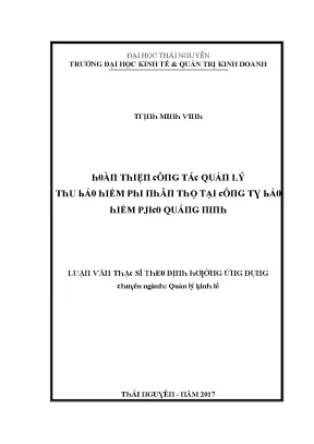 Quản Lý Thủ Bảo Hiểm Phi Nhân Thọ Tại Trường Đại Học 