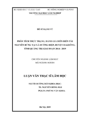Phân Tích Tài Nguyên Rừng Tại Xã Hướng Hiệp, Huyện