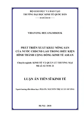 Phát Triển Xuất Khẩu Nông Sản Của Lào Trong Cộng Đồng 