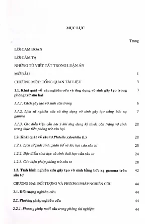 Nghiên Cứu Hiệu Ứng Vô Sinh Fl Trên Sâu Tơ Plutella 