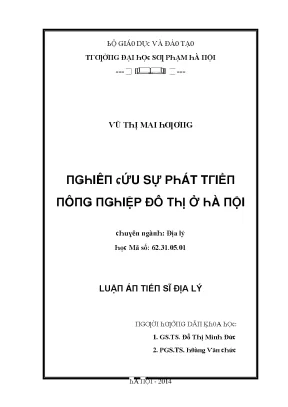 Đánh Giá Phát Triển Đô Thị Hà Nội: Nghiên Cứu Tình Hình 
