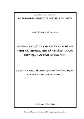Đánh Giá Đề Án OCOP Tại Quảng Ninh: Thực Trạng và Giải Pháp