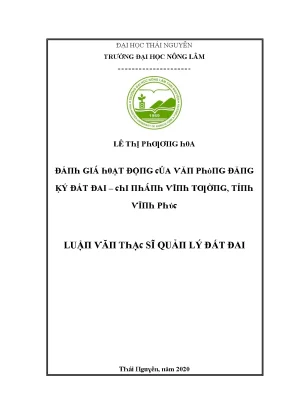 Đánh Giá Hoạt Động Văn Phòng Đăng Ký Đất Đai Vĩnh Tường,