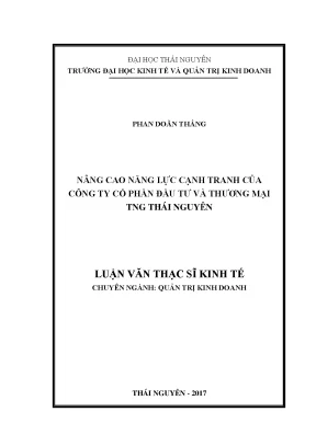 Nâng Cao Năng Lực Cạnh Tranh Cho Công Ty Cổ Phần Đầu Tư