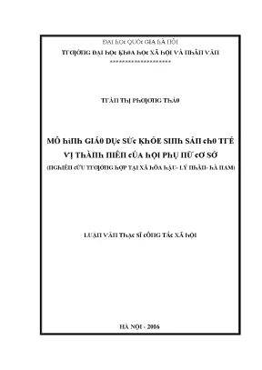 Nghiên Cứu Về Sức Khỏe Tinh Thần Tại Đại Học Quốc Gia Hà Nội