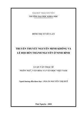 Nghiên Cứu Truyền Thuyết Nguyễn Minh Không và Lễ Hội Đền