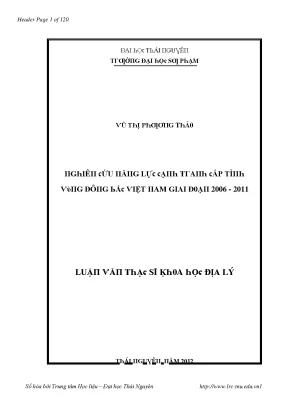 Đại học Thái Nguyên: Nghiên cứu Địa lý và Kết quả 2006-2011