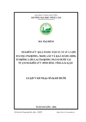 Nghiên cứu về khả năng sinh trưởng của lợn lai tại Thái