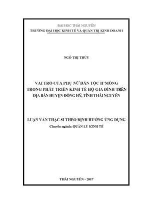 Vai Trò Của Phụ Nữ Dân Tộc H'Mông Trong Phát Triển Kinh