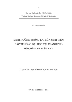 Định Hướng Tương Lai Của Sinh Viên Tại TP. Hồ Chí Minh