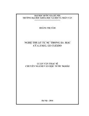 Nghệ Thuật Tự Sự Trong Sa Mạc Của J. Le Clézio