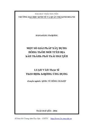 Giải pháp mới cho dự án phát triển kinh tế tại Thái Nguyên