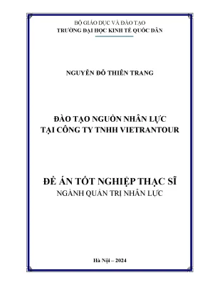 Đào Tạo Nguồn Nhân Lực Tại Công Ty TNHH Vietrantour: Đề