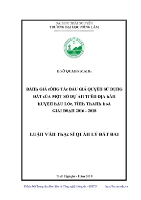 Quản lý đất đai tại Thái Nguyên: Đánh giá giá đất giai