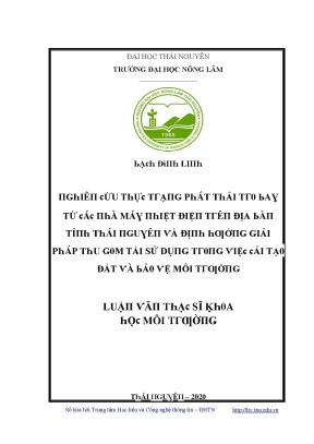 Nghiên Cứu Tác Động Môi Trường Tại Trường Đại Học Nông