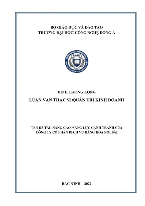 Nâng Cao Năng Lực Cạnh Tranh Của Công Ty Cổ Phần Dịch Vụ