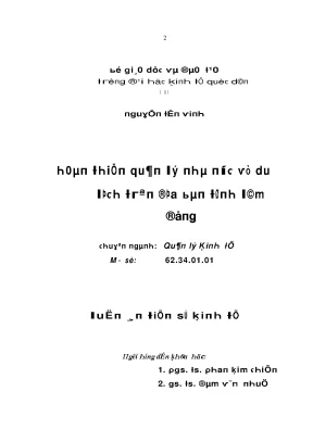 Quản Lý Du Lịch Tại Tỉnh Lâm Đồng: Thực Trạng và Giải Pháp